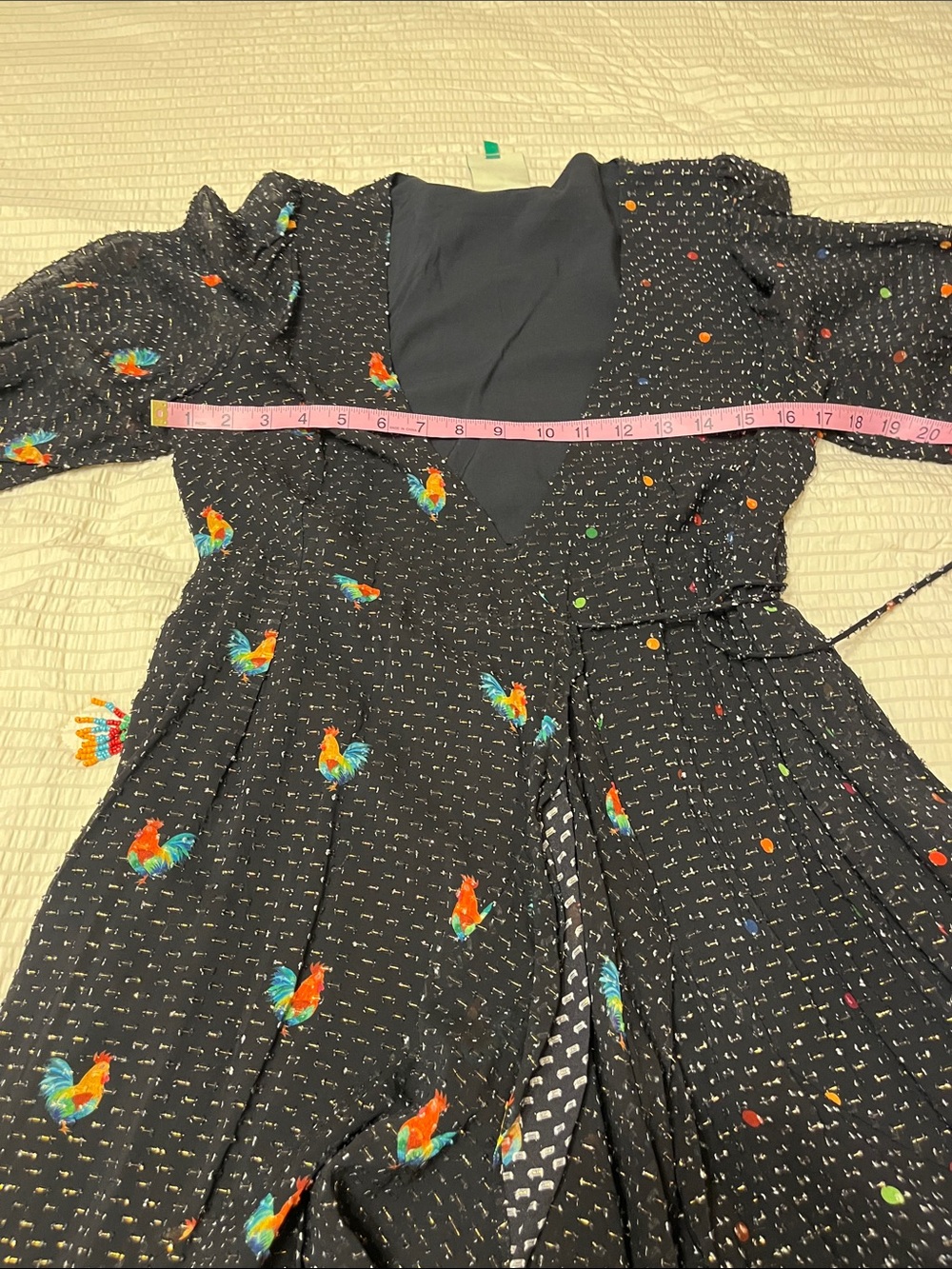 FARM Rio Black High-Low Floral Wrap Dress - Picture 6 of 10
